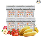 Numanna Freeze-Dried 6 Fruit Bucket – 600 Servings | Apples, Bananas, Strawberries | Healthy Snack for Everyday, Emergency & Survival Use | Durable Packaging | 25+ Year Shelf Life | Made in USA