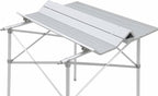 ALPS Mountaineering Aluminum Roll-Top Camp Table with Fast Setup and Compact Storage