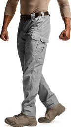 CQR Men's Tactical Pants, Water Resistant Ripstop Cargo Pants, Lightweight EDC Work Hiking Pants, Outdoor Apparel