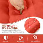 Double Sleeping Pad Camping, Self Inflating 6'' Extra-Thick 2 Person Pillow Built-in Foot Pump Waterproof Inflatable Sleeping Mat Backpacking, Tent, Hiking, Portable Camping Pad