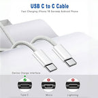 iPhone 17 Charger Fast Charging,iPhone USB C Fast Charger & 2Pack 3FT Type C USBC to C Woven Cable Cord for Apple iPhone 17/17 Pro Max/17 Pro/Air/16 Pro Max/16 Plus/15,iPad Pro/Air/Mini,iPad 11th/A16