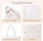 Tote Bag for Women Puffer Work Tote Handbag Large Quilted Nurse Bag with Zipper for Travel