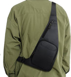 Peicees Sling Bag for Men Women Shoulder Bag Backpack Strap Pockets Chest Bag for Running Hiking Camping Exercise Outdoor