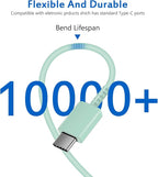Type C Charger Fast Charging for iPhone 17 16 15,10FT USB C Samsung Chargers Block 25W Super Fast Chargers for Samsung Galaxy S25/S24 S23/iPhone Air/17/17 Pro Max/iPhone 16/16 Pro Max/15 Pro(Green)