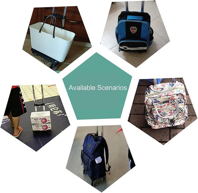 2 Backpack Trolley Aluminium Alloy Foldable Trolley Cart ' s Luggage Travel Hand Cart for Backpack Folda