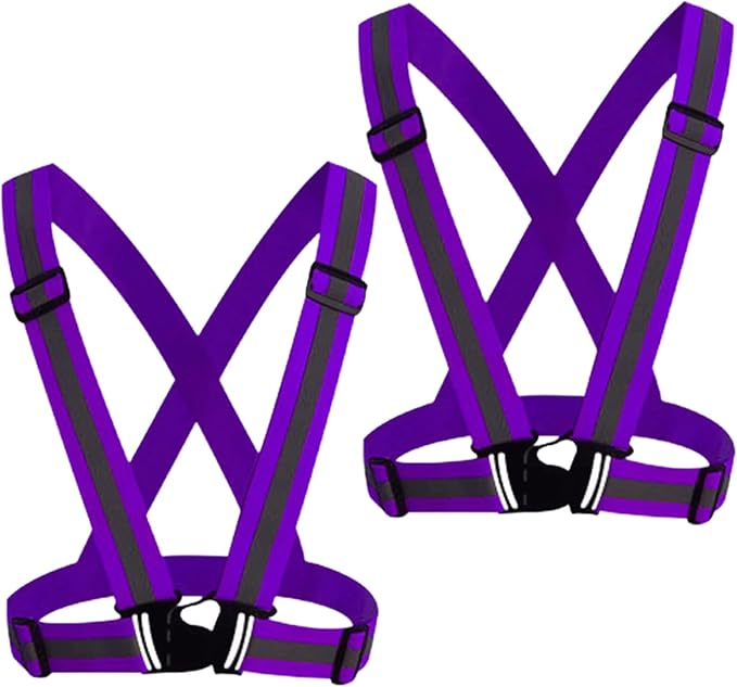 Reflective Running Vest 2-10 Pack, High Visibility Reflective Gear Night Cycling Safety Vest Strap for Men Women Kids