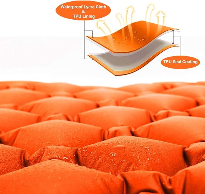 Star Smart Sleeping Pad for Camping Inflatable Backpacking Pad with Pillow, Ultralight Durable Camping Mattress,Hiking Air Mat,Camp Sleep Pad for Hiking Traveling & Outdoor Activities