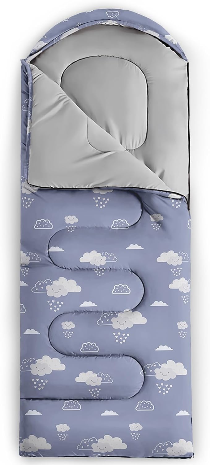 QOOMO Animals Camping Sleeping Bags,3 Season Warm & Cool Weather,Lightweight,Waterproof Sleeping Bags for Adults & Kids,Traveling,and Outdoors,Camping Gear Equipment