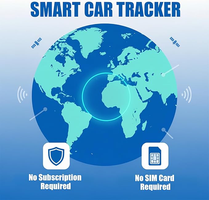 No Subscription GPS Tracker for Vehicles Work with Find My (iOS Only) Magnetic Case Real-Time Location Mini Item Finder Global Coverage Hidden Car Tracking Device SIM Card Required or No Monthly Fee