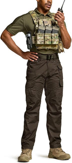CQR Men's Tactical Pants, Water Resistant Ripstop Cargo Pants, Lightweight EDC Work Hiking Pants, Outdoor Apparel
