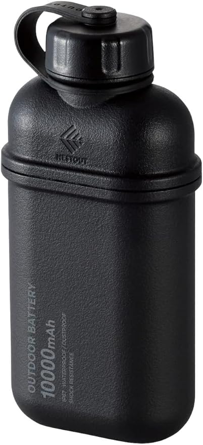 NESTOUT 10000mAh Rugged Power Bank, Outdoor Battery Pack, 20W USB C Fast Charging PD, Waterproof IP67, Shockproof Military Grade, Tactical EDC Gear, Camping, Hiking, Hunting, Survival (Black)