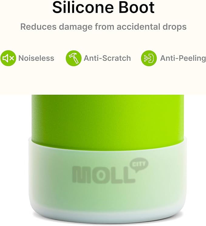 Insulated Water Bottle-22 oz Stainless Steel Double Wall Vacuum Sports Water Bottle with Spout Lid-Metal Leak Proof Travel Water Flask for Travel (Apple Green)