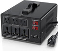 1000W Voltage Converter Transformer Step Up 110V/120V to220V/240V or Step Down 220V to 110V AC Power Converte, Circuit Breaker Protection, 2 US sockets, 2 Universal sockets, LCD Display