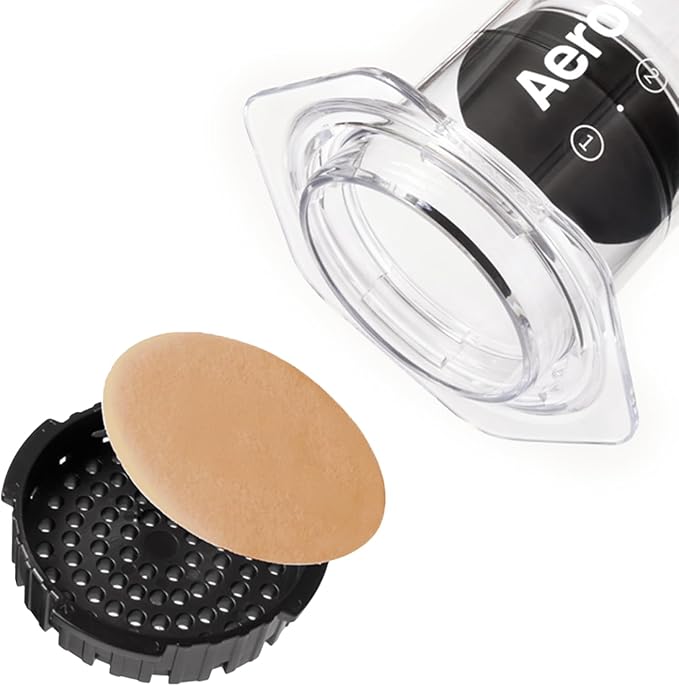 AeroPress Coffee Maker Natural Paper Micro-Filters – Round Replacement Coffee Filters, Unbleached, Compostable Paper Filters, Fits Standard Size AeroPress Coffee Makers, 200 Count