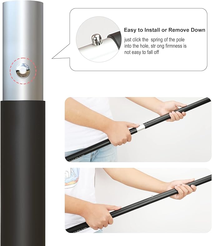 SAN LIKE Tarp Pole Camping Tent Poles Aluminum Telescopic Poles for Canopy Awning Shelter Backpacking Hiking 4/6 Section Easy Assembly Lightweight Adjustable from 50/29 in to 113.39/82.68 in (2 Set)