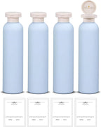 ASEVAT 8.8oz 4pack Refillable Travel Shampoo and Conditioner Bottles, Travel Size containers, Travel Bottle for toiletries, Squeeze Bottles with Flip Cap, Empty Plastic Leak Proof Travel Bottles