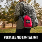 GORILLA GRIP Durable Portable Camping Hammock, Holds 400lbs with Heavy Duty Tree Straps, Comfortable Travel Swing, Camp Hammocks, Easy to Use and Install, Outdoor Essentials, Red, 9x4.5 FT