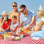 Extra Large Picnic Blanket Beach Blankets, Outdoor Foldable Waterproof Sand Mat for Beach Camping Hiking Travel Family Concerts Grass Park Music Festival Lawn Mats (Red, 80x80inch)