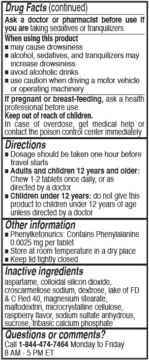 Rising Health Motion Relief and Nausea - Meclizine HCL 25mg - Antiemetic, Motion Relief Chewable Tablets (1000)