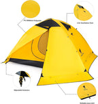 GEERTOP Ultralight 2 Person Backpacking Tent 4 Season Waterproof Camping Tent Double Layer Cold Weather Easy Set Up Tents for Family Camp, Hiking, Hunting Outdoor Mountaineering Travel