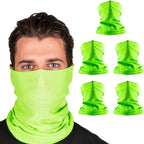 S A Company 5-Pack UV Face Shield | UV 30+ Multipurpose Neck Gaiter Balaclava for Adults