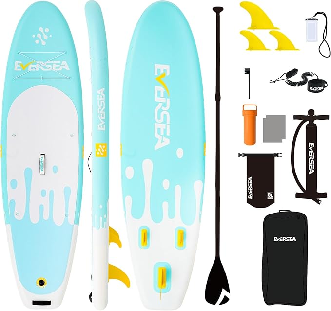 Inflatable Stand-Up Paddle Boards – Available 32"/33"/34" Widths Inflatable Paddle Board with SUP Accessories, Camera Mount, Basic All-Around SUP Board for All Skill Levels, Up to 450lbs