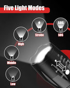 Victoper LED Flashlight 2 Pack, Bright Tactical Torch High Lumens with 5 Modes, Waterproof Zoomable Flash Light for Outdoor, Birthday Gifts for Men, Dorm Room Hiking Camping Essentials Gear for Guys