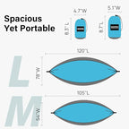 Kootek Camping Hammock, Portable Hammocks with Tree Straps & Attached Carry Bag, Camping Essentials Gear, Perfect for Outside Indoor Hiking Beach Backpack Travel