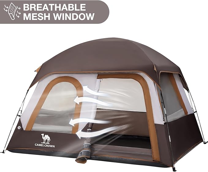 CAMEL CROWN 4/6 Person Tent Waterproof Lightweight Portable Backpacking Tent for Outdoor Camping Hiking