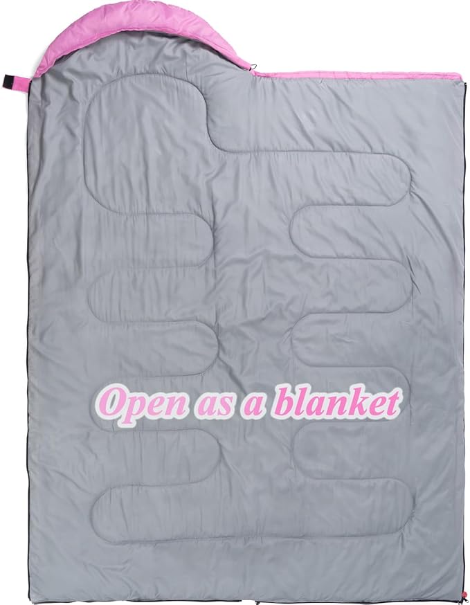 Sleeping Bag - 3 Seasons for Adults Kids Boys Girls Camping Hiking - Warm Cold Weather Lightweight Portable with Compression Bag for Backpacking in Spring, Summer, Fall and Winter