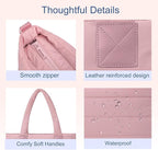 Tote Bag for Women Puffer Work Tote Handbag Large Quilted Nurse Bag with Zipper for Travel