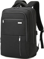 DUSLANG 15.6 Inch Laptop Backpack for Travel Water Resistant College Book bag for Men Women Laptop Bag with USB Charging Port Business Backpack,Black