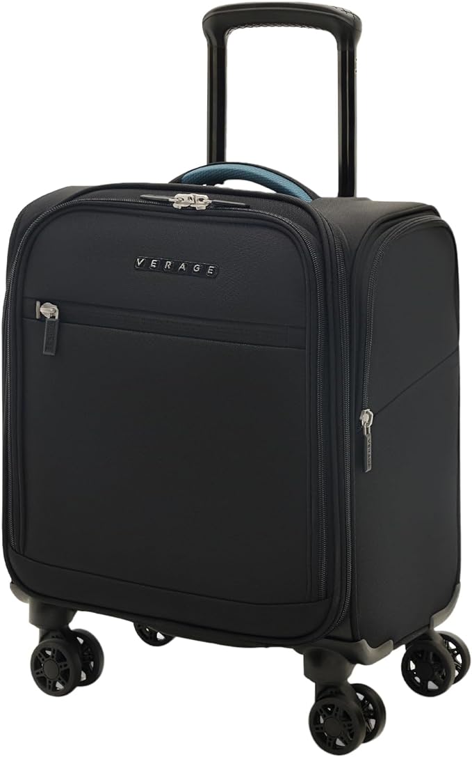 Verage Underseat Carry On Luggage with Wheels & USB Port,14 inch Wheeled Spinner Bag Carry-on Luggages for Airlines, Lightweight Suitcase Men Women, Pilots and Crew (14.5-Inch Plus Underseat Pro)