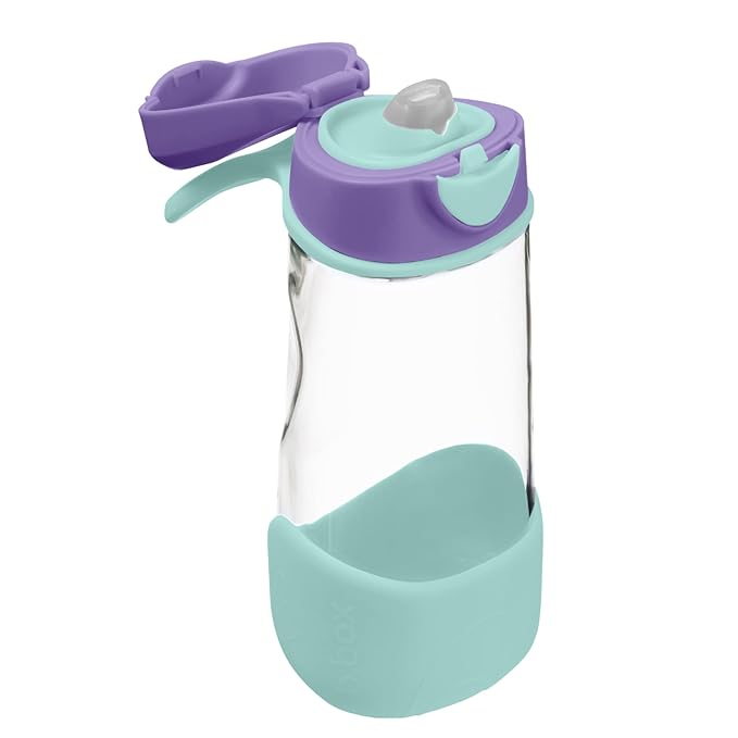 b.box 15 oz Sport Spout Kids Water Bottle for School, Sports, Travel, Daycare. Leakproof, Spill Proof, Dishwasher Safe. Easy Grip Triangle Shape, Durable Tritan Material. BPA Free.