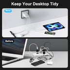 USB C Charger Block, 1-Pack 40W Wall Plug Fast Charging Block, 4-Port PD + QC Power Adapter Type C Charging Blocks Cube, Compatible with iPhone 17/16/15/14/13/12/11/Pro Max, Tablets, Cellphones