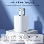 GREPHONE iPhone Charger Fast Charging,20W PD USB C Wall Charger 4 Pack with 6FT Fast Charging Cable - Fast Charger for iPhone 14/14 Pro Max/13/13 Pro/12/12 Pro/11/11 Pro/XS, iPad