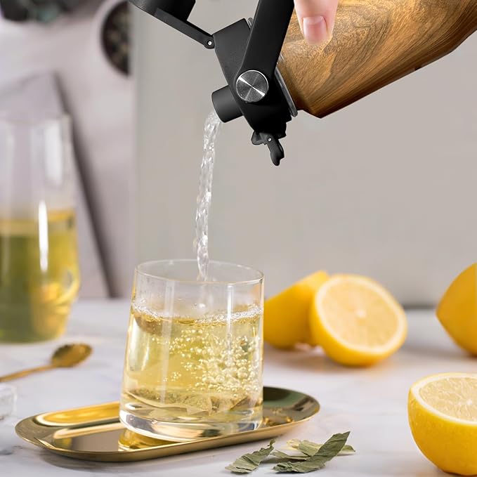 SENDESTAR 40oz Stainless Steel Water Bottle(Cold for 48 Hrs, Hot for 24 Hrs),Double Wall Vacuum Insulated Bottle with Straw Lid, Spout Lid and Flex Cap, Fit in Any Car Cup Holder TXIN-40-Wood