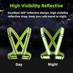 Reflective Strap Safety Vest Gear - 2-10 Pack Adjustable High Visible Reflective Running Gear for Women Men Night