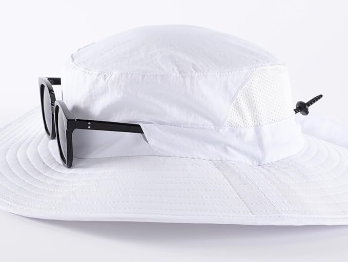 Home Prefer UPF 50+ Sun Hats for Men Women Wide Brim Fishing Hat with Neck Flap Summer Safari UV Protection Bucket Hat