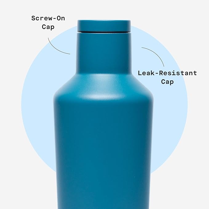Corkcicle Classic Canteen - Keeps Drinks Cold for 25 Hours - Triple-Insulated Stainless Steel - Dishwasher Safe - Summer Drinkware Gift - Keeps Drinks Ice Cold - 16 oz - North Shore