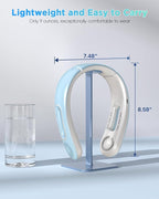 Neck Fan, Hands Free Bladeless Neck Fans Portable Rechargeable, 360° Cooling Neck Fan, 4 Speeds, Quiet, 5200 mAh Battery Operated USB Wearable Personal Fan Gifts for Women, Travel, Outdoor