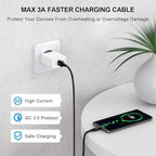 etguuds Long USB C Cable 12ft, 1-Pack, Braided USB A to USB C Charger Cable, Type C Charger Cord Fast Charging for iPhone 16 15 Series, Samsung Galaxy S25 S24 S23, Pixel, Switch and More