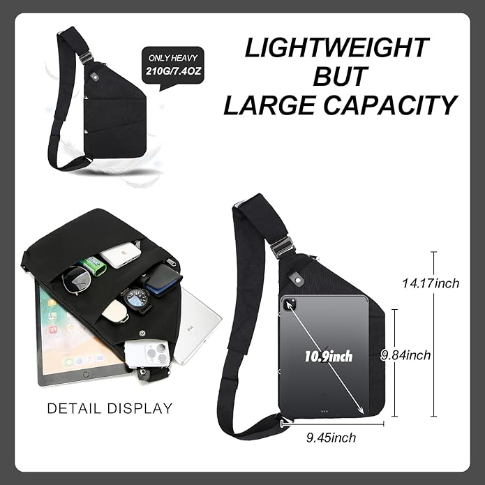 Anti Theft Crossbody Travel Bags for Women Men Cross Body Slim Sling Handbags with S Hook Antitheft