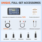 DOKIO 300W Portable Foldable Solar Panel Kit (20x38in, 15.3lb), with Separate Controller and Dual USB, Monocrystalline Charger for 12V Batteries & Power Stations, RV Camping Trailer Emergency Backup