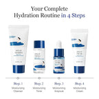 ROUND LAB Birch Juice Moisturizing Mini Kit, 4-Step Travel Size Skincare Set (Cleanser, Toner, Serum, Cream), Daily Skin Care Routine Trial Kit for Acne-Prone and Sensitive Skin, Korean Skin Care