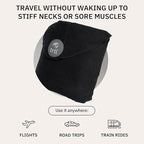 trtl Pillow - Scientifically Proven, Super Soft Neck Support Travel Pillow - Lightweight and Machine Washable - Ergonomic Design for Traveling on Airplanes, Cars, and Trains - Black