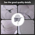 Unisex Outdoor Activities UV Protecting Sun Hats with Neck Flap
