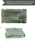 RHINO RESCUE 6" Israeli Style Emergency Bandage, Compression Trauma Wound Dressing, Medical Sterile Vacuum Sealed, Combat Tactical First Aid Kit IFAK Supplies, 5 Count