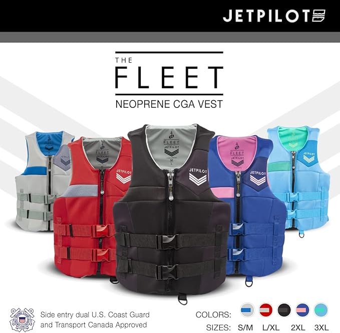 Jetpilot Men's Armada Neoprene Coast Guard Approved Life Jacket PFD