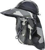 Sun Hat for Men Women with Neck Flap,UPF 50+ UV Protective Hiking Fishing Hats,Wide Brim Sun Hat for Women&Men